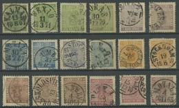 SCHWEDEN 7-12 O, 1858, Reichswappen, 18 Werte In Farbnuancen, Fast Nur Prachterhaltung - Used Stamps