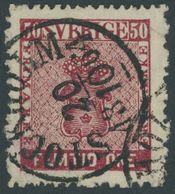 SCHWEDEN 12b O, 1863, 50 Ö. Dunkelkarmin, Rauhe Zähnung, Pracht, Mi 150.- - Gebruikt