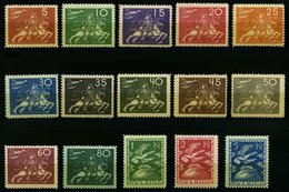 SCHWEDEN 159-73 *, 1924, UPU, Falzrest, Prachtsatz, Facit 5500.- Skr. - Used Stamps