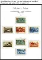 SAMMLUNGEN O,** , Sammlung Schweiz Von 1945-68 Mit Guten Mittleren Ausgaben Im Leuchtturm Falzlosalbum, Meist Prachterha - Verzamelingen