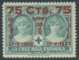 SPANIEN 344 **, 1927, 75 C. Auf 30 C. 25. Jahrestag Der Krönung II, Postfrisch, Pracht, Mi. 350.- - Gebraucht