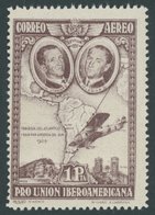 SPANIEN 560b *, 1930, 1 Pta. Lilakarmin Ibero-Amerikanische Ausstellung II, Falzrest, Pracht - Used Stamps