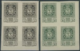 SPANIEN 679/80 VB **, 1936, Nationale Philatelistische Ausstellung In Viererblocks, Pracht, Mi. 560.- - Used Stamps