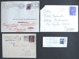 ZONE A Brief,BrfStk , 1950, Europäische Tabak-Konferenz: 3 Verschiedene Belege Und Ein Briefstück, U.a. Mit Marshallplan - Other & Unclassified