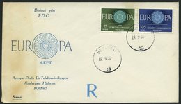 TÜRKEI 1774/5 BRIEF, 1960, Europa Auf FDC, Mängel, Mi. 80.- - Altri & Non Classificati