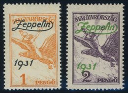 UNGARN 478/9 *, 1931, Graf Zeppelin, Falzrest, Pracht - Other & Unclassified