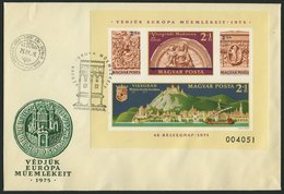 UNGARN Bl. 115B BRIEF, 1975, Block Denkmalschutzjahr, Ungezähnt, Auf FDC, Pracht, Mi. 120.- - Altri & Non Classificati