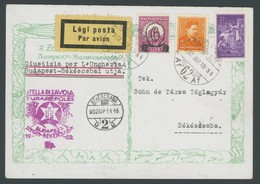 UNGARN 11.9.1932, Seltene Zeppelin-Motivkarte Für Sonderflug Ab Budapest, Gebraucht, Pracht - Otros & Sin Clasificación