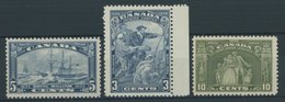 KANADA 174-76 **, 1933/4, 3 Postfrische Werte, Pracht - Ongebruikt
