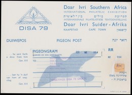 SÜDAFRIKA AB 1910 1979, Brieftaubenflug-Gedenkblatt Anläßlich Der DISA 79 In Kapstadt Mit Befestigungsring, Pracht - Poste Aérienne