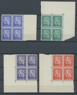SURINAM 143-46 VB **, 1928, Gouverneur Van Heemstra Stiftung In Randviererblocks, Postfrisch, Gummi Teils Gebräunt Sonst - Suriname