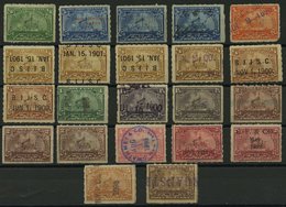 SAMMUNGEN, LOTS O,~ , Revenue- Und Proprietary: 1898-1901, 22 Verschiedene Werte Battleship, Etwas Unterschiedlich - Collections