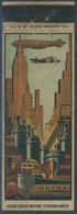 US-FLUGPOST 1928/9, Streichholzbriefhülle The Diamond Match Co. N.Y.C. (Zeppelin, Industrieanlagen, Verkehr, Schifffahrt - Andere & Zonder Classificatie