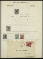 SLG. ÜBERSEE *,o,Brief , 1866-89, Alter Kleiner Sammlungsteil Mittelamerika Von 88 Werten Und 2 Belegen (u.a. Halbierung - Sonstige & Ohne Zuordnung