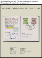 SONSTIGE MOTIVE 1972/91, Deutsche Kinderdorf Luftschiffpost Im Spezialalbum Mit 50 Verschiedenen Belegen, Prachterhaltun - Ohne Zuordnung