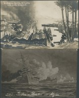 ALTE POSTKARTEN - SCHIFFE KAISERL. MARINE Der Seekrieg Vor Algerien, 2 Verschiedene Ansichtskarten - Guerra