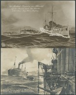 ALTE POSTKARTEN - SCHIFFE KAISERL. MARINE Die Ausland-Division Im Atlantik, 2 Verschiedene Ansichtskarten - Oorlog