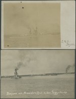 ALTE POSTKARTEN - SCHIFFE KAISERL. MARINE S.M.S. Bayern, 2 Verschiedene Fotokarten, Pracht - Oorlog