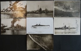 ALTE POSTKARTEN - SCHIFFE KAISERL. MARINE S.M.S. Dörflinger, 7 Verschiedene Fotokarten Mit Seltenen Motiven, Pracht - Guerra