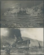 ALTE POSTKARTEN - SCHIFFE KAISERL. MARINE S.M.S. Goeben Und Breslau Vor Messina, 2 Verschiedene Ansichtskarten - Warships