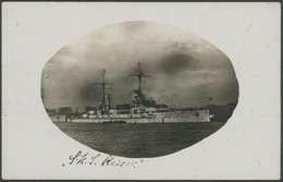ALTE POSTKARTEN - SCHIFFE KAISERL. MARINE S.M.S. Kaiser, Fotopostkarte, Pracht - Warships