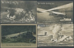 ALTE POSTKARTEN - SCHIFFE KAISERL. MARINE Der Deutsche Seekrieg 1914, 4 Verschiedene Karten Dieser Serie - Guerre