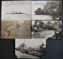 ALTE POSTKARTEN - SCHIFFE KAISERL. MARINE S.M.S. Seydlitz, 5 Verschiedene Fotokarten, Meist Fotos Von Seeschlachten, Pra - Krieg