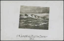 ALTE POSTKARTEN - SCHIFFE KAISERL. MARINE S.M. Zerstörer B 110 Im Sturm, Fotokarte, Pracht - Guerre