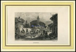 AHRENBERG, Teilansicht, Stahlstich Von Winkles Um 1840 - Lithografieën
