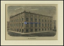 BERLIN: Die Bauakademie, Kolorierter Holzstich Um 1880 - Lithografieën