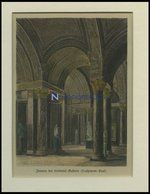 BERLIN: Das Innere Der Nationalgallerie (Skulpturen-Saal) Kolorierter Holzstich Um 1880 - Litografía