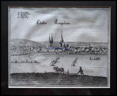 KÖNIGSLUTTER: Das Kloster, Kupferstich Von Merian Um 1645 - Litografia