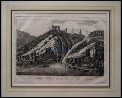 SCHLOSS NEUHAUS/DONAU, Kupferstich Um 1700 - Litografía