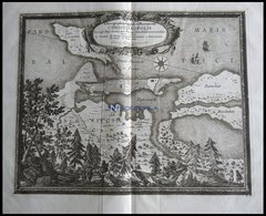 CHRISTIANOPEL, Grundrißplan Der Stadt Und Festung Nebst Umliegender Gegend, Hübsche Ansicht, Kupferstich Von Pufendorf A - Litografía