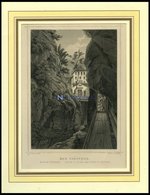 BAD PFÄFFERS/ST. GALLEN, Teilansicht, Stahlstich Von Rohbock/Kurz Um 1840 - Litografía