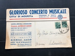 CITTA' DI MOLFETTA GLORIOSO CONCERTO MUSICALE MAESTRO DIRETTORE ANGELO LUISO  BANDA MUSICALE - Molfetta