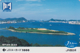 Carte Prépayée Japon - Paysage - PONT & Ile - BRIDGE & Island - Landscape Japan Prepaid JR J Card - BRÜCKE - 247 - Landschaften