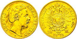 10 Mark, 1873, Ludwig II., Kl. Rf., Ss., Katalog: J.193 Ss - Other & Unclassified