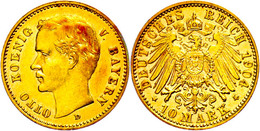 10 Mark, 1904, Otto, Kl. Kratzer, Vz Aus PP., Katalog: J. 201 - Other & Unclassified