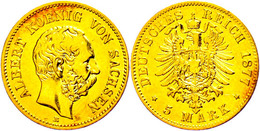 5 Mark, 1877, Albert, Ss., Katalog: J. 260 Ss - Sonstige & Ohne Zuordnung