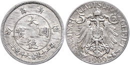Kiautschou, 5 Cent, 1909, Ss-vz, Katalog: J. 729 Ss-vz - Other & Unclassified