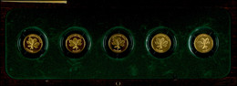5 X 20 Euro, Gold, 2014, Kastanie, A, D, F, G Und J, Mit Zertifikaten In Ausgabeschatulle, St., Katalog: J. 589 St - Other & Unclassified