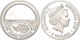5 Dollars, 2009, 4. Internationales Polarjahr 2007 - 2009 (Kinegramm), KM 1081, Schön 1320, Im Etui Mit OVP Und Zertifik - Other & Unclassified