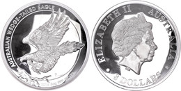 8 Dollars, 2014, Wedge Tailed Eagle, 5 Unzen Silber, High Relief, Etui Mit OVP Und Zertifikat, PP. Auflage Nur 5.000 Stü - Other & Unclassified
