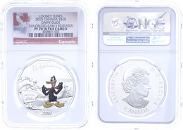 20 Dollars, 2015, Looney Tunes-Duffy Duck, In Slab Der NGC Mit Der Bewertung PF 70 Ultra Cameo, Colorized Early Releases - Canada