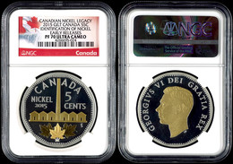 5 Cents, 2015, Canadian Nickel Legacy, In Slab Der NGC Mit Der Bewertung PF70 Ultra Cameo, Early Releases, Flag Label. - Canada