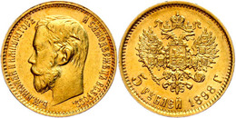 5 Rubel, Gold, 1898, Nikolaus II., St. Petersburg, Fb. 180, Ss.  Ss - Russia