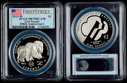 1 Dollar, 2013, W, Girl Scouts, In Slab Der PCGS Mit Der Bewertung PR70DCAM, First Strike, Flag Label. - Andere & Zonder Classificatie