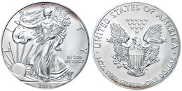 1 Dollar, 2014, Silver Eagle, In Slab Der PCGS Mit Der Bewertung MS70, First Strike, Government Box #5, Mercanti Label,  - Andere & Zonder Classificatie