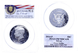1/2 Dollar, 2014, P, Kennedy, In Slab Der PCGS Mit Der Bewertung PR70DCAM, First Strike, Kennedy Label. - Andere & Zonder Classificatie